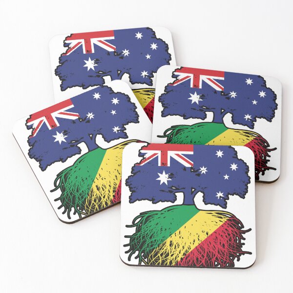 Item preview, Congo Congolese Australian Australia Tree Roots Flag designed and sold by FlagX.