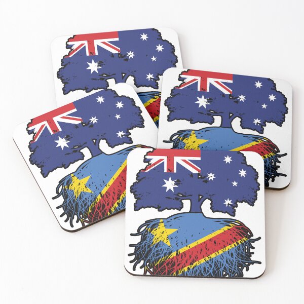 Item preview, Congo Congolese Australian Australia Tree Roots Flag designed and sold by FlagX.