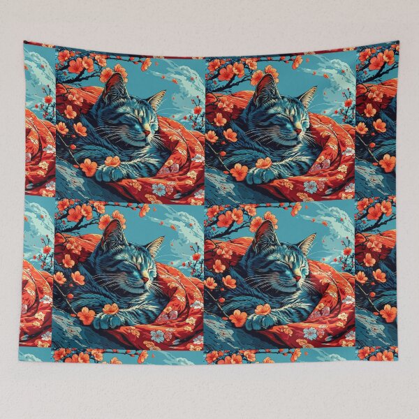 Item preview, Neko Harmony: Retro Japanese Cat Delight for Feline Aficionados designed and sold by Catophile.