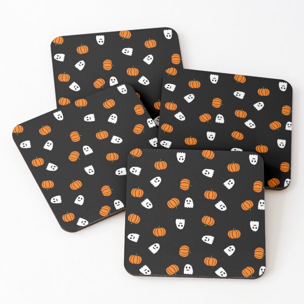 Item preview, smiling ghosts and pumpkins designed and sold by lovesimplicity1.