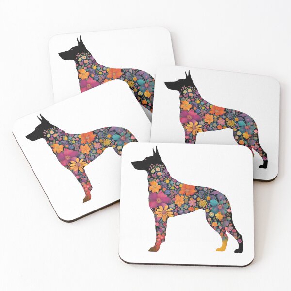 Item preview, Beauceron Silhouette Filled with Flowers - Elegant Floral Design for Stylish Products designed and sold by GoodyPaws.