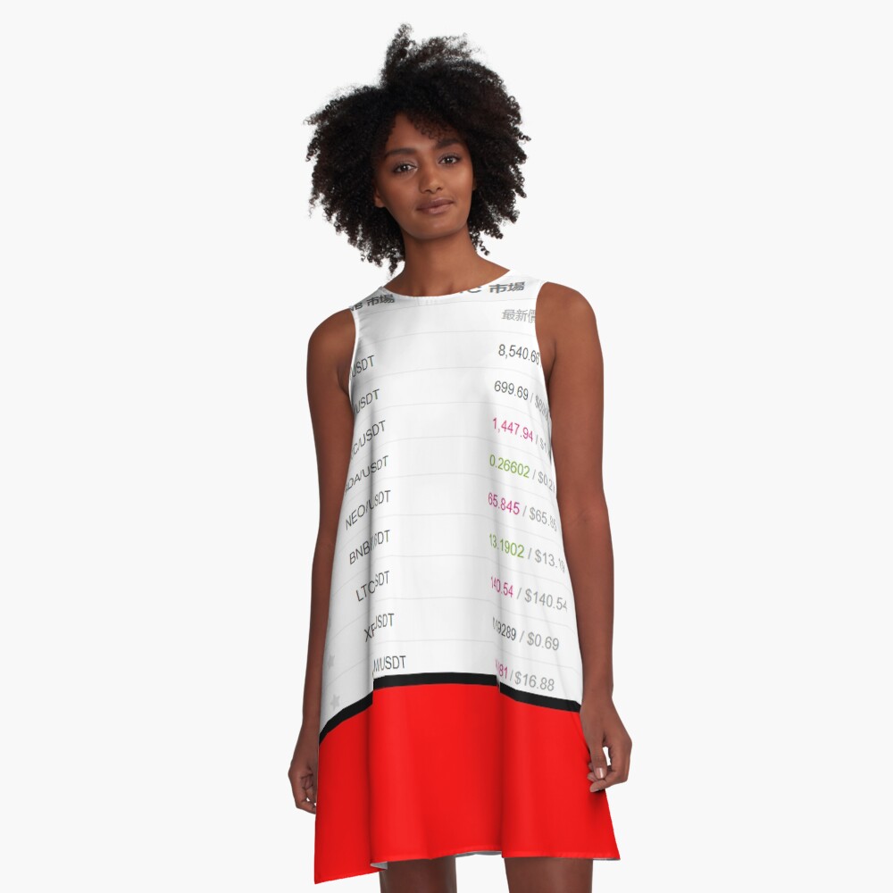 CRYPTO MONEY CALENDAR A-Line Dress