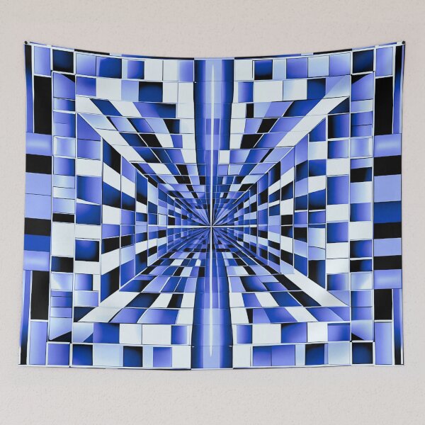 Item preview, SQUAROTUNNEL II - Blue square shapes, creating the illusion of a tunnel  designed and sold by Atmosferica.