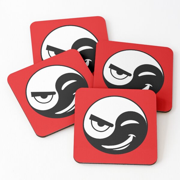 Item preview, Yin Yang bad boy emoji face designed and sold by bessartex.