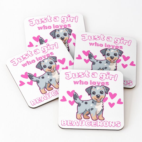 Item preview,  "Just a Girl Who Loves Beaucerons" in Pink - Charming Design for Dog Lovers designed and sold by GoodyPaws.