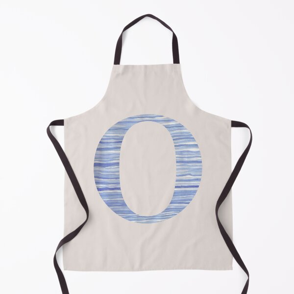 Item preview, Letter O Blue Watercolor Stripes Monogram Initial designed and sold by theartofvikki.