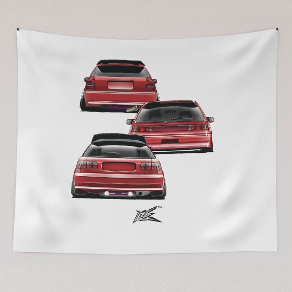 Item preview, civic typer rear red  designed and sold by NaquashM.