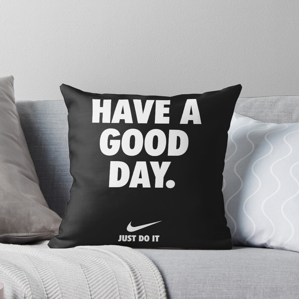 Nike Motivational phrase Black | Pillow
