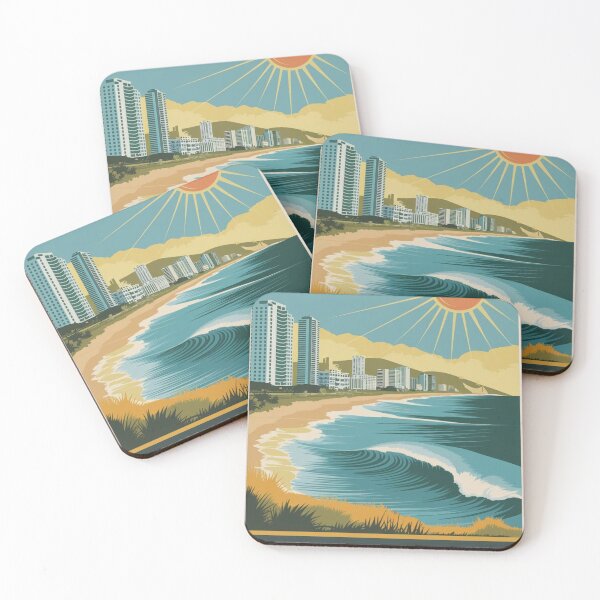Item preview, Gold Coast Vintage Travel Poster designed and sold by TravelerRat.