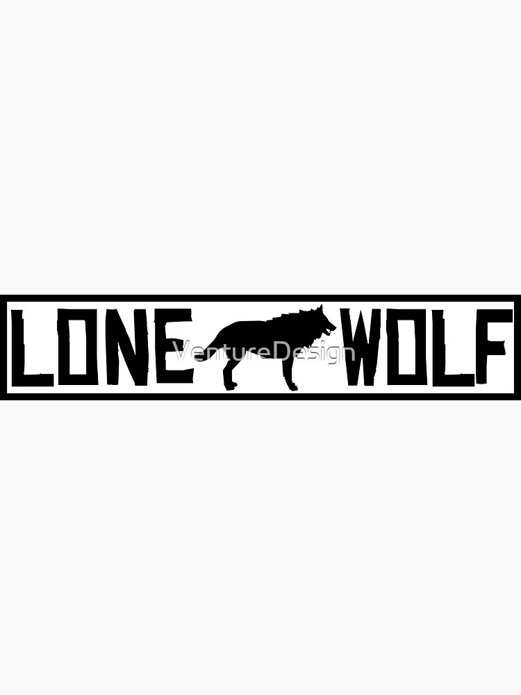 "Lone Wolf Sticker" Sticker for Sale by VentureDesign Redbubble