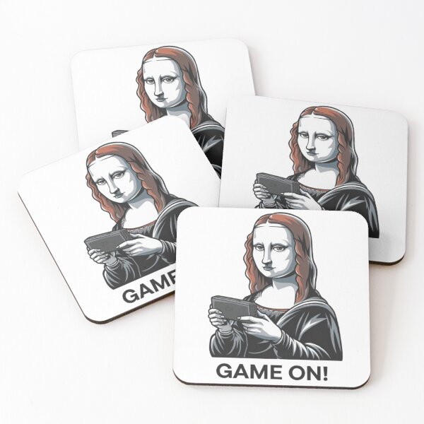 Item preview, Modern Mona Lisa Gaming with "Game On!" Caption designed and sold by DITCHB .