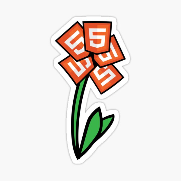 Coding Garden HTML Flower Sticker