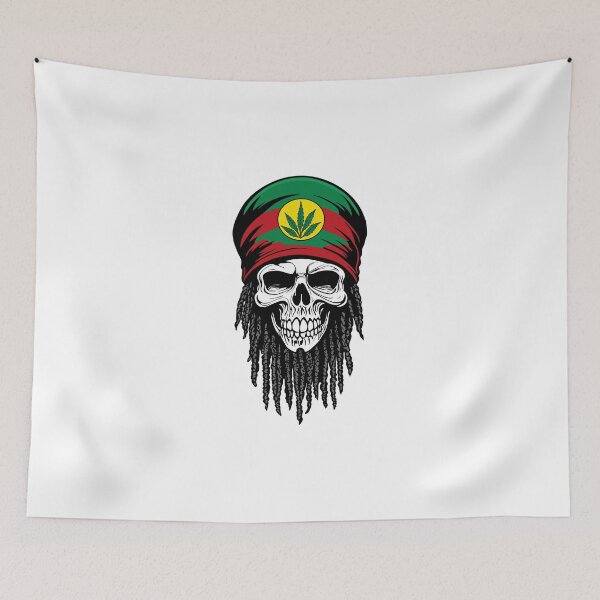 Item preview, SKULL RASTA CAP designed and sold by samandale.