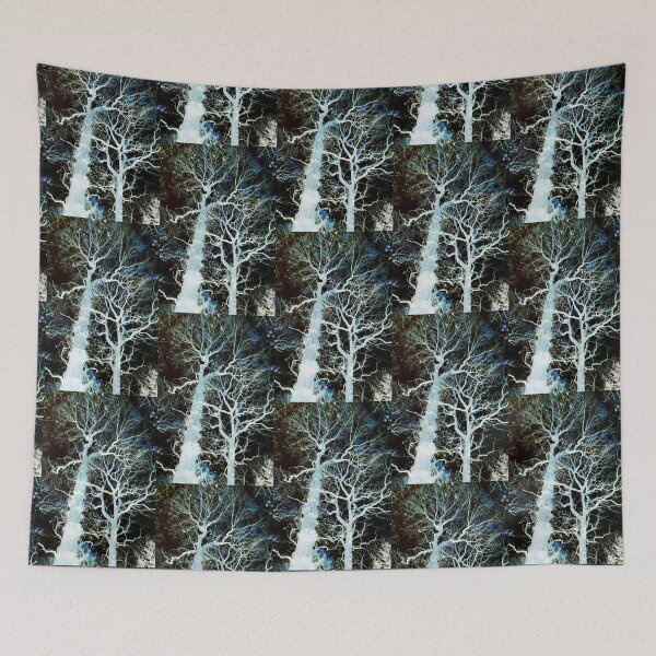 Item preview, Twisted Autumn oaks 3, blue leaf edit designed and sold by paulboizot.