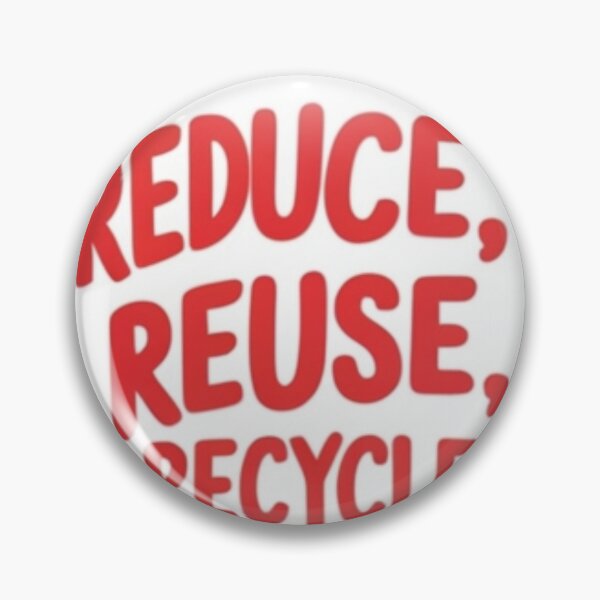 Artikelvorschau, Fettgedruckte rote Botschaft „Reduzieren, wiederverwenden, recyceln“. entworfen und verkauft von Fly-with-my.