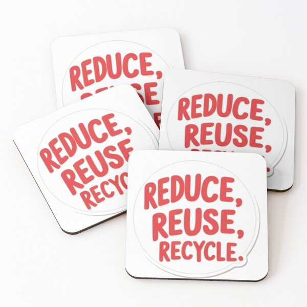 Item preview, Bold Red 'Reduce, Reuse, Recycle' Message designed and sold by Fly-with-my.