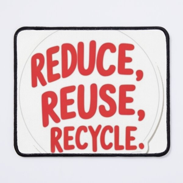 Item preview, Bold Red 'Reduce, Reuse, Recycle' Message designed and sold by Fly-with-my.