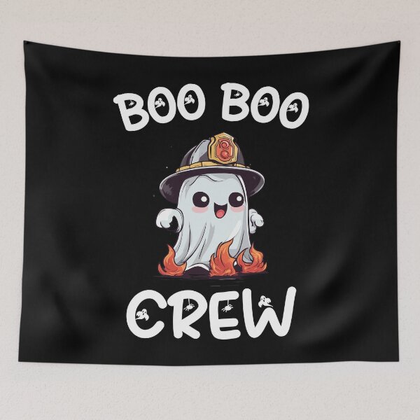 Item preview, Boo Boo Crew Firefighter Ghost Halloween designed and sold by Quirky Shirts.