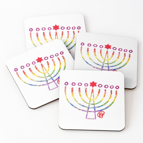 Item preview, Menorah Pop Art  designed and sold by Kalli Taub Art.