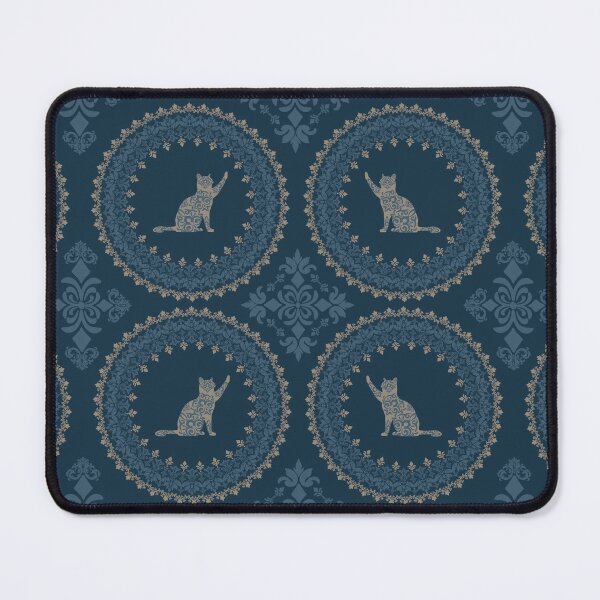 Item preview, Damask Cat Medallion pattern repeat vector file damask design traditional wallpaper design designed and sold by kasune-shop.