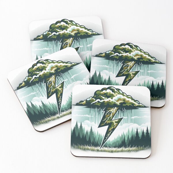 Item preview, Camouflage Patterned Lightning Bolt,Cloud designed and sold by deniz kaya.