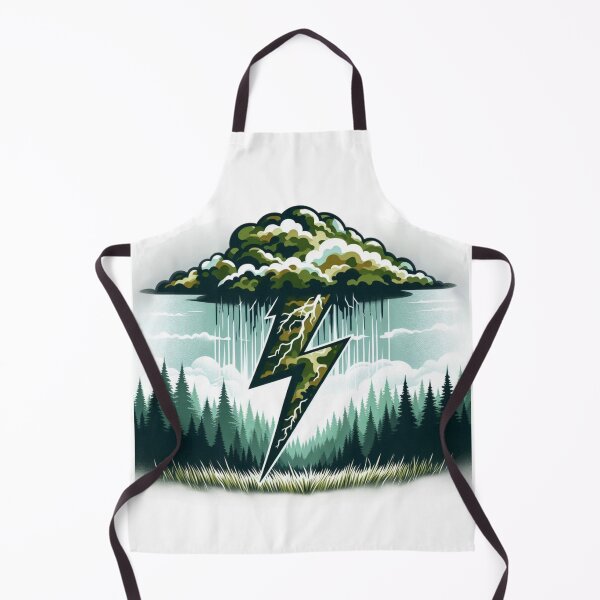 Item preview, Camouflage Patterned Lightning Bolt,Cloud designed and sold by deniz kaya.