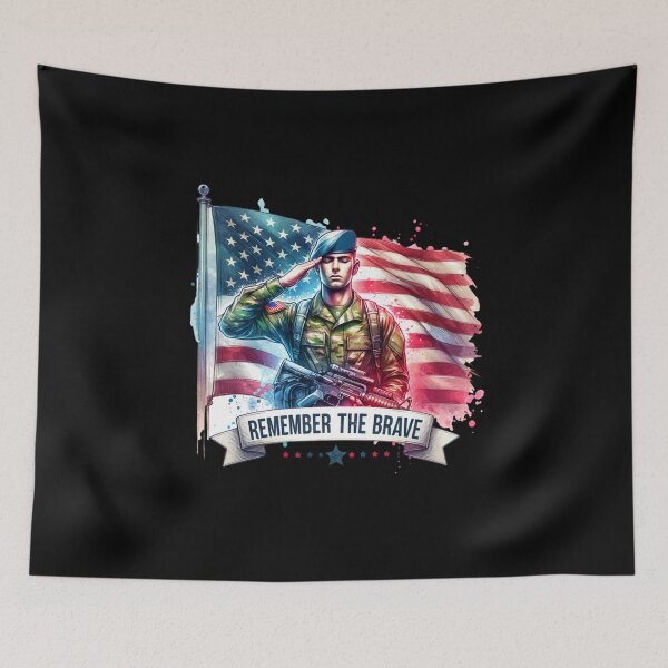 Item preview, "Saluting Our Heroes – Remember the Brave" designed and sold by artedigital99.