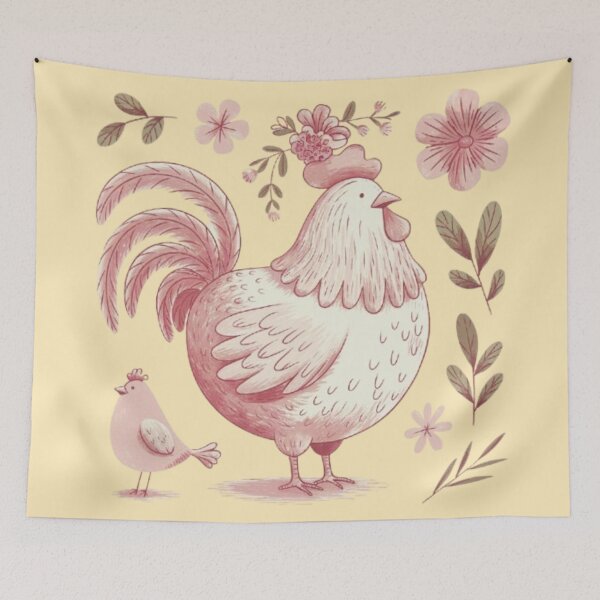 Item preview, an adorable and whimsical depiction of a rooster designed and sold by 123ks.