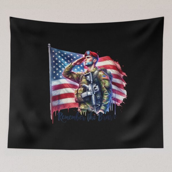 Item preview, Memorial day - "Saluting Our Heroes – Remember the Brave" designed and sold by artedigital99.