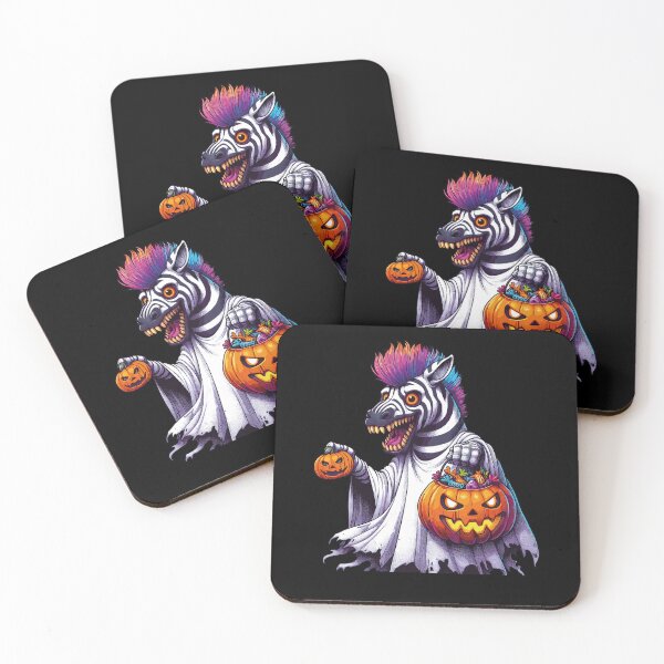 Item preview, Zebra Scary Halloween Ghost Spooky Pumpkin Candy designed and sold by Artistoos.