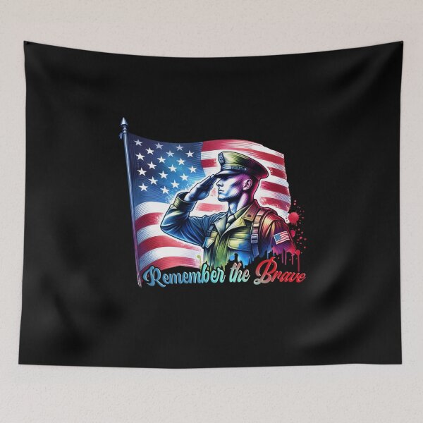 Item preview, Memorial day - "Saluting Our Heroes – Remember the Brave" designed and sold by artedigital99.