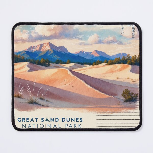 Item preview, Great Sand Dunes National Park Postcard Vintage Retro Travel designed and sold by TravelPostcardGems.