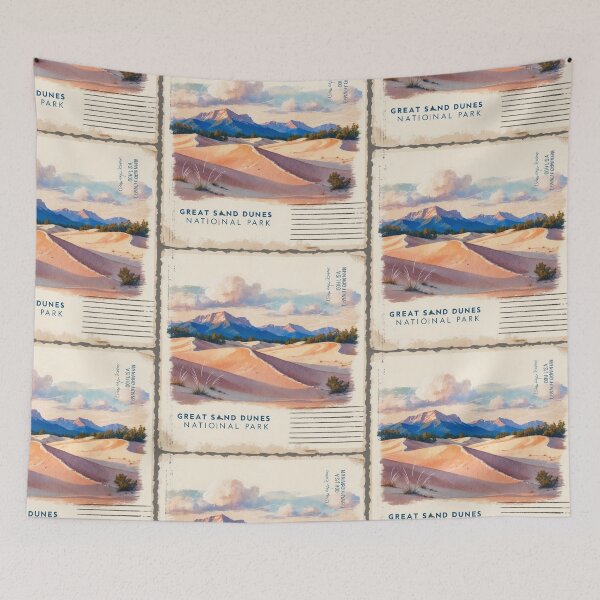 Item preview, Great Sand Dunes National Park Postcard Vintage Retro Travel designed and sold by TravelPostcardGems.