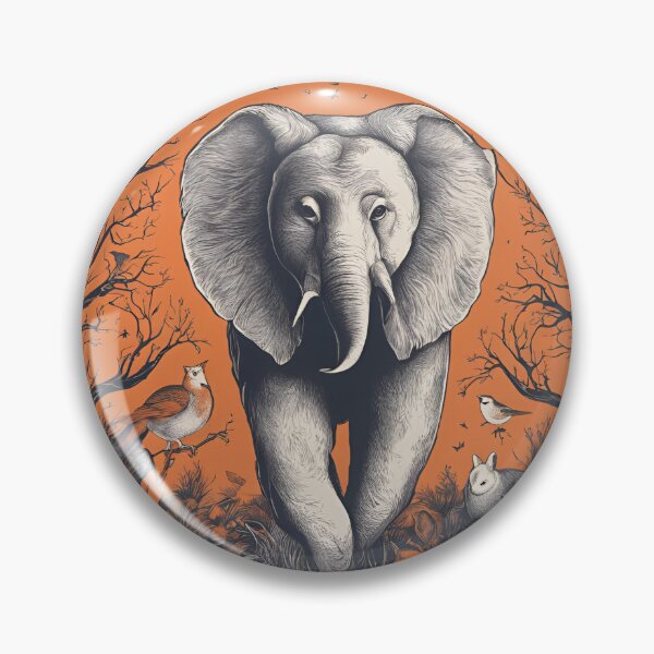 Item preview, Elephant in autumn colors designed and sold by katgosnice.