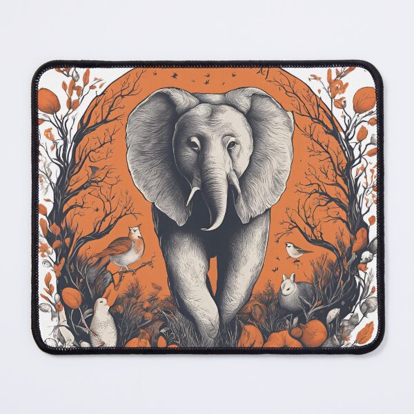 Item preview, Elephant in autumn colors designed and sold by katgosnice.