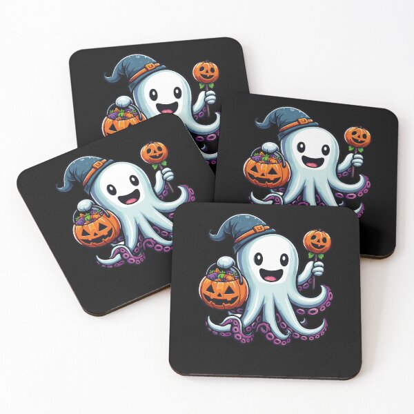 Item preview, Octopus Scary Halloween Ghost Spooky Pumpkin Candy designed and sold by Artistoos.