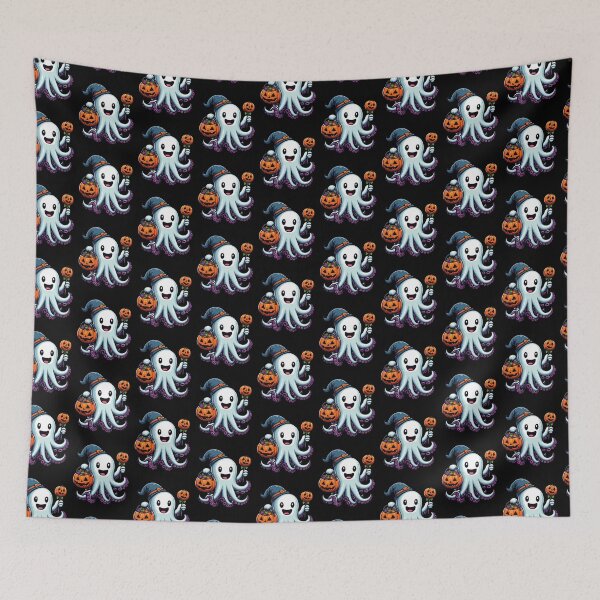 Item preview, Octopus Scary Halloween Ghost Spooky Pumpkin Candy designed and sold by Artistoos.