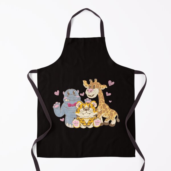 Item preview, Charming Jungle Animal Trio with Pink Hearts Illustration designed and sold by DrawHandArt.