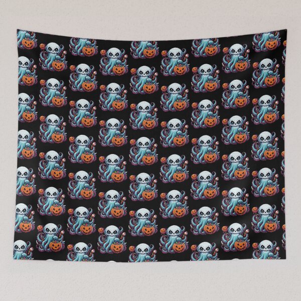 Item preview, Octopus Scary Halloween Ghost Spooky Pumpkin Candy designed and sold by Artistoos.