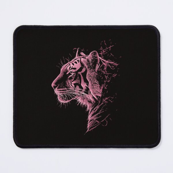 Item preview, A tiger's silhouette is outline in pink lines minimalism with an ethereal quality. designed and sold by SHOASHOPrb.