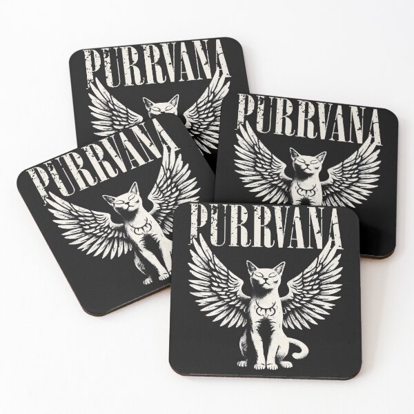Item preview, Purrvana Cat | Grunge Style Angel Cat Design designed and sold by Aredbox.