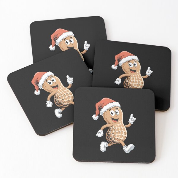 Item preview, Cheerful Cartoon Peanut in Christmas Wearing Santa hat designed and sold by clothesy7.