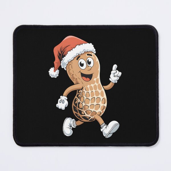 Item preview, Cheerful Cartoon Peanut in Christmas Wearing Santa hat designed and sold by clothesy7.