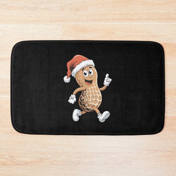 Item preview, Cheerful Cartoon Peanut in Christmas Wearing Santa hat designed and sold by clothesy7.