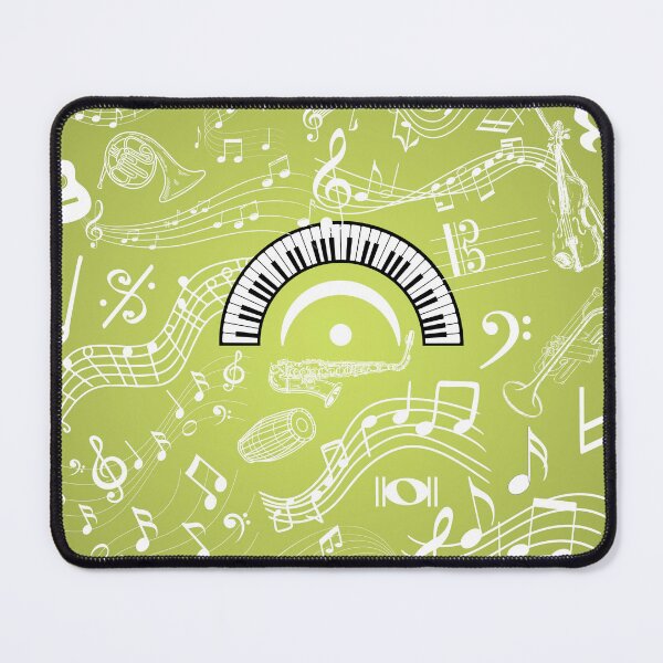 Item preview, Musical Instruments Notation Symbols On Lime Gradient designed and sold by BrightrDayMusicArt.