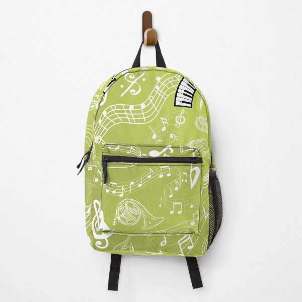 Item preview, Musical Instruments Notation Symbols On Lime Gradient designed and sold by BrightrDayMusicArt.
