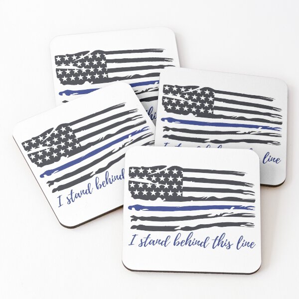 Item preview, Thin Blue Line - I Stand Behind This Line designed and sold by TSF LifeStyle Designs.