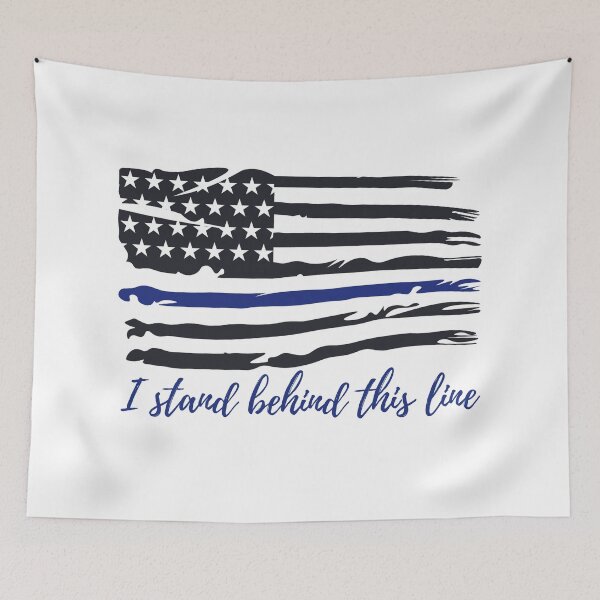 Item preview, Thin Blue Line - I Stand Behind This Line designed and sold by TSF LifeStyle Designs.