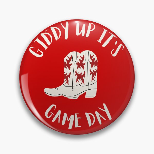 Item preview, Giddy Up Game Day Pin (Red) designed and sold by evansemily.