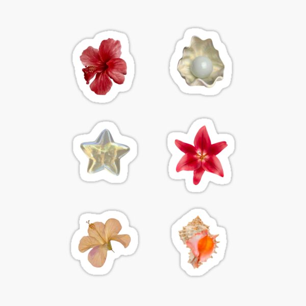 Item preview, flowers, shells and stars designed and sold by pinkmartinii.